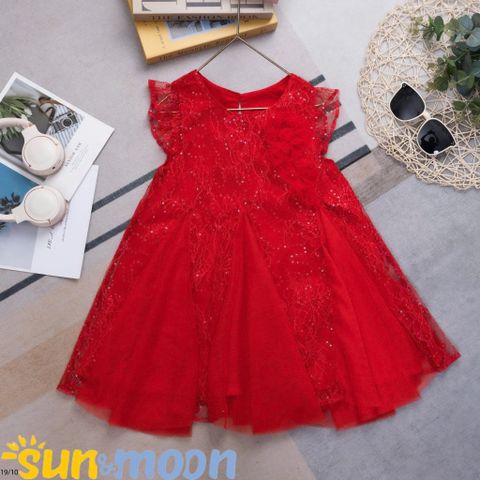  Đầm ren xe múi bông quấn 