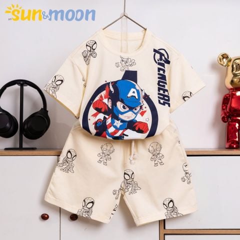  Bộ thun TN phủ CAPTAIN AMERICA 