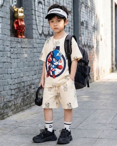  Bộ thun TN phủ CAPTAIN AMERICA 