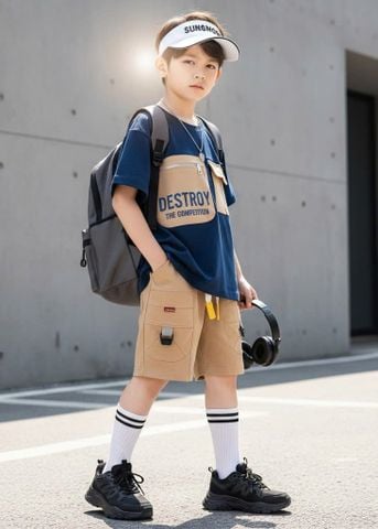  Bộ thun trai TN phối túi DESTROY 