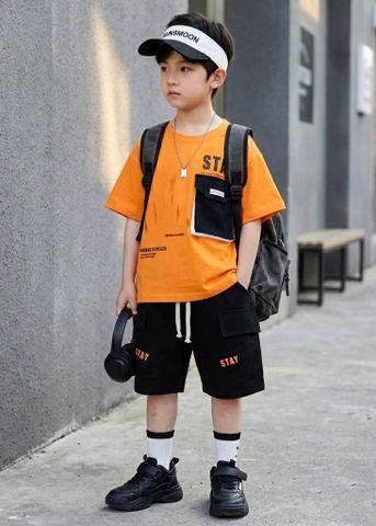  Bộ thun trai tay ngắn túi STAY 