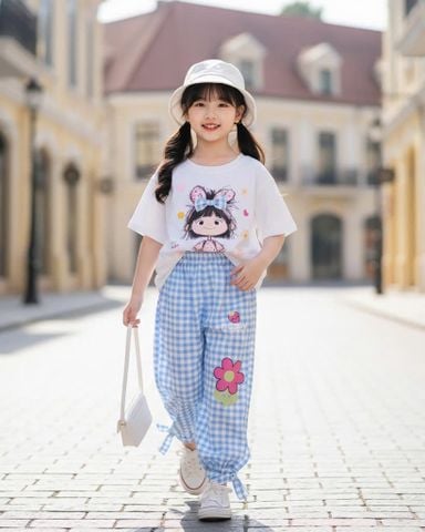  Bộ TN QD CR BG nơ cute dâu 