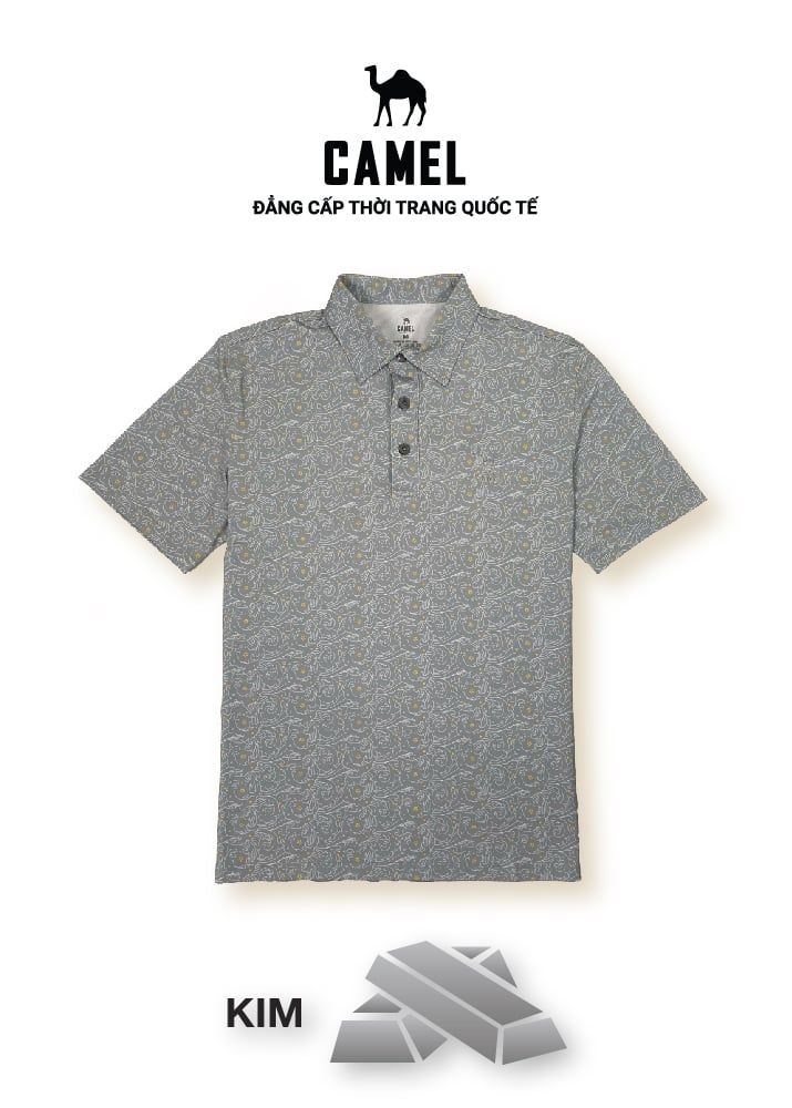 ÁO THUN NAM CỔ TRỤ PHONG THỦY CAO CẤP CAMEL CMA036