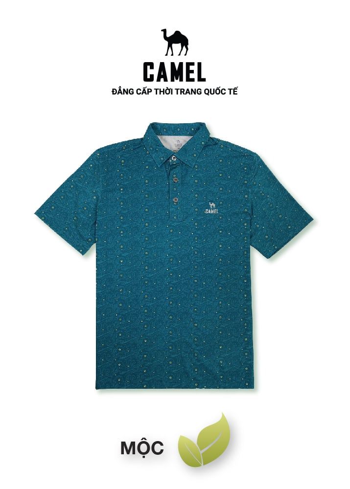 ÁO THUN NAM CỔ TRỤ PHONG THỦY CAO CẤP CAMEL CMA036