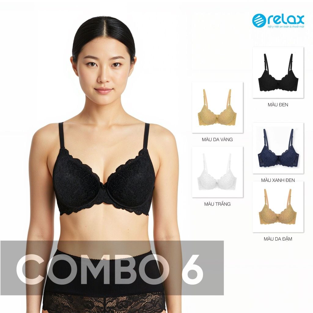 COMBO 6 ÁO NGỰC NỮ PHỐI REN RAY037