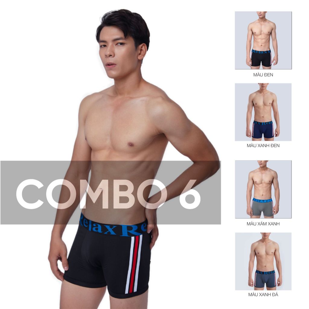 COMBO 6 Quần lót nam boxer RLTK007