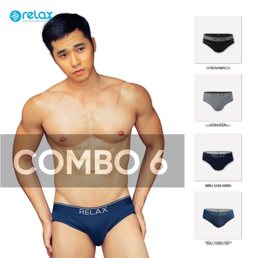 COMBO 6 Quần lót nam brief RLTK048