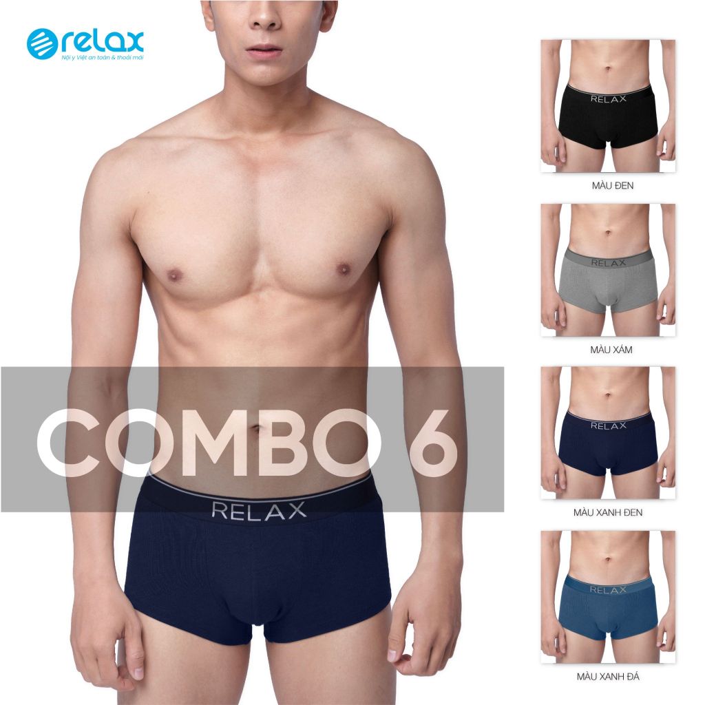 COMBO 6 Quần lót nam boxer RLTK019