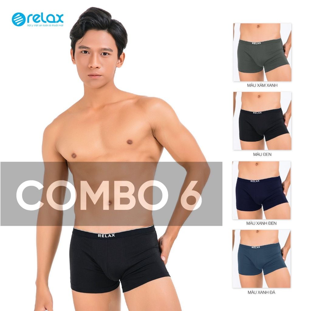 COMBO 6 Quần lót nam boxer RLTK071