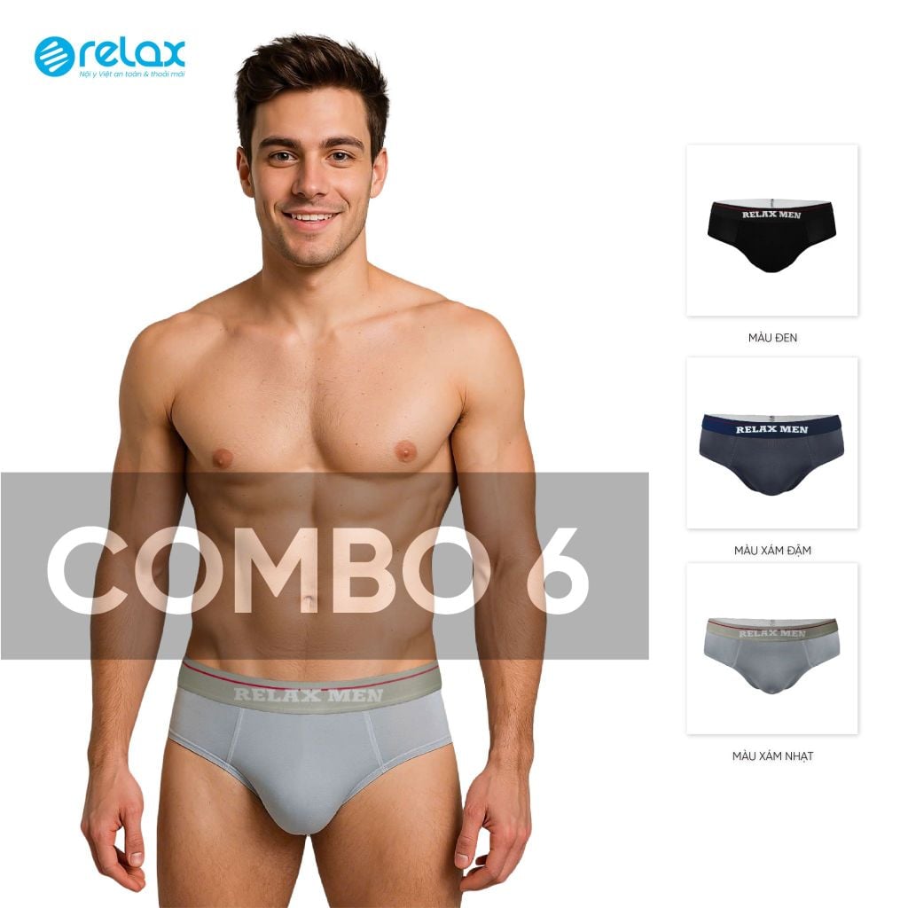COMBO 6 Quần lót nam brief RLTK074