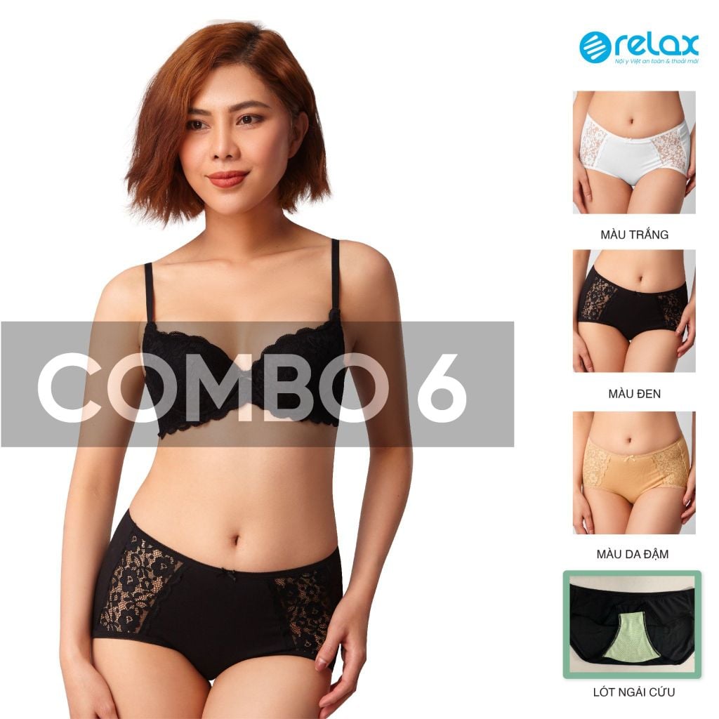 COMBO 6 QUẦN LÓT NỮ NGẢI CỨU MAXI RQW013