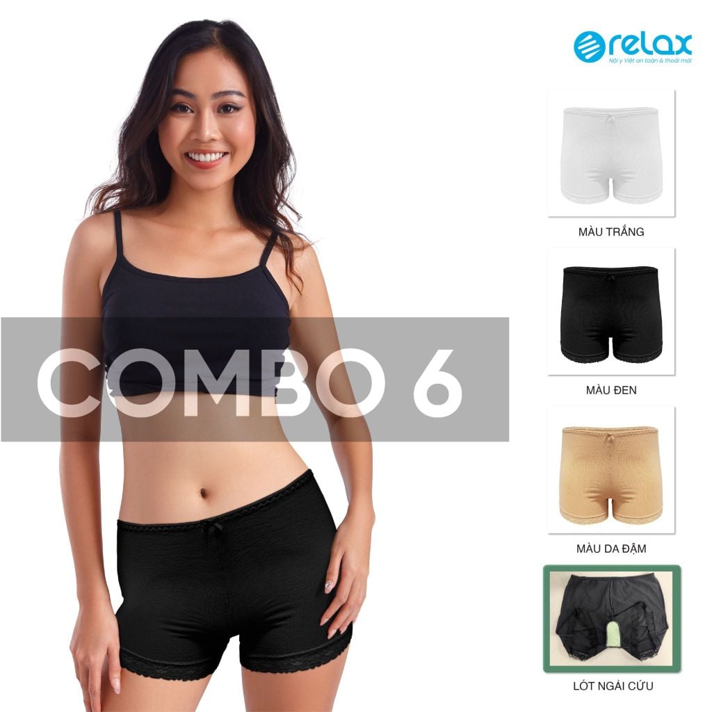 COMBO 6 QUẦN LÓT NỮ NGẢI CỨU BODY SHORT RQW014