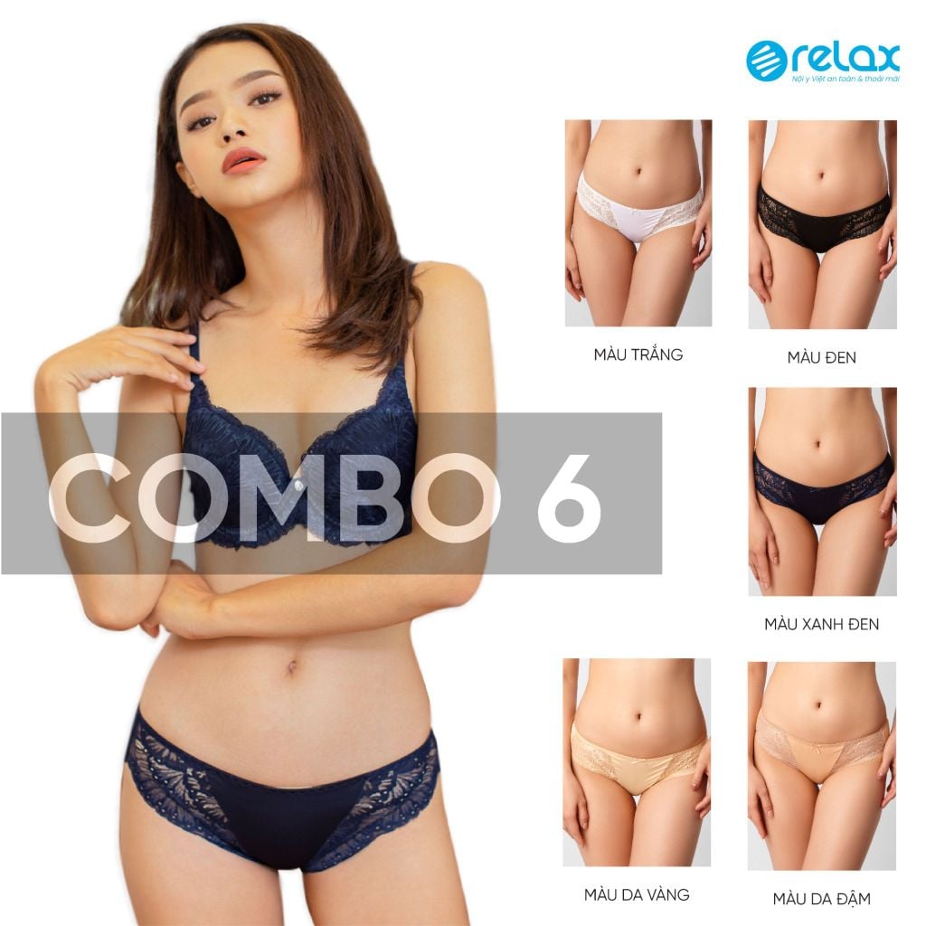 COMBO 6 Quần lót nữ phối ren RQY018