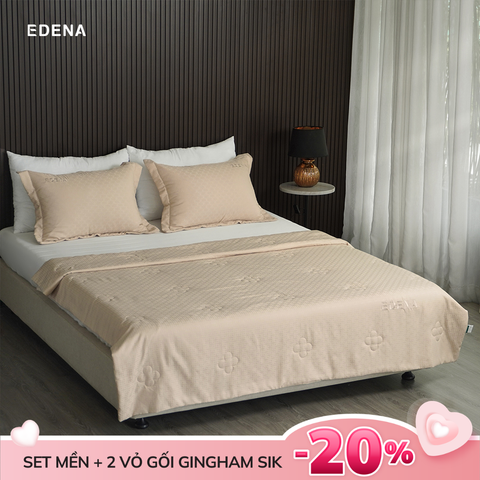 Set mền + 2 vỏ gối Gingham Silk