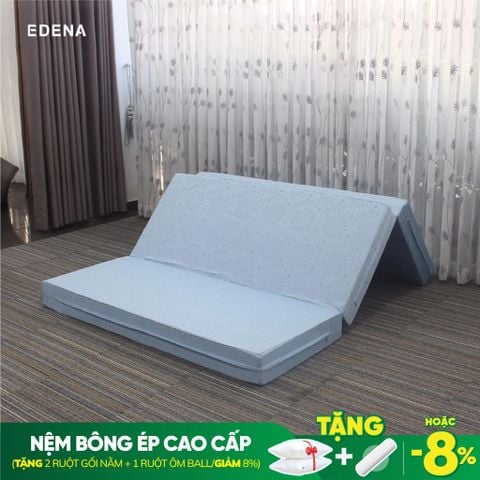 Nệm Bông Ép Cao Cấp Gấp 3 Edena