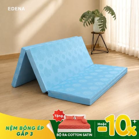 Nệm Bông Ép Cao Cấp Gấp 3 Edena
