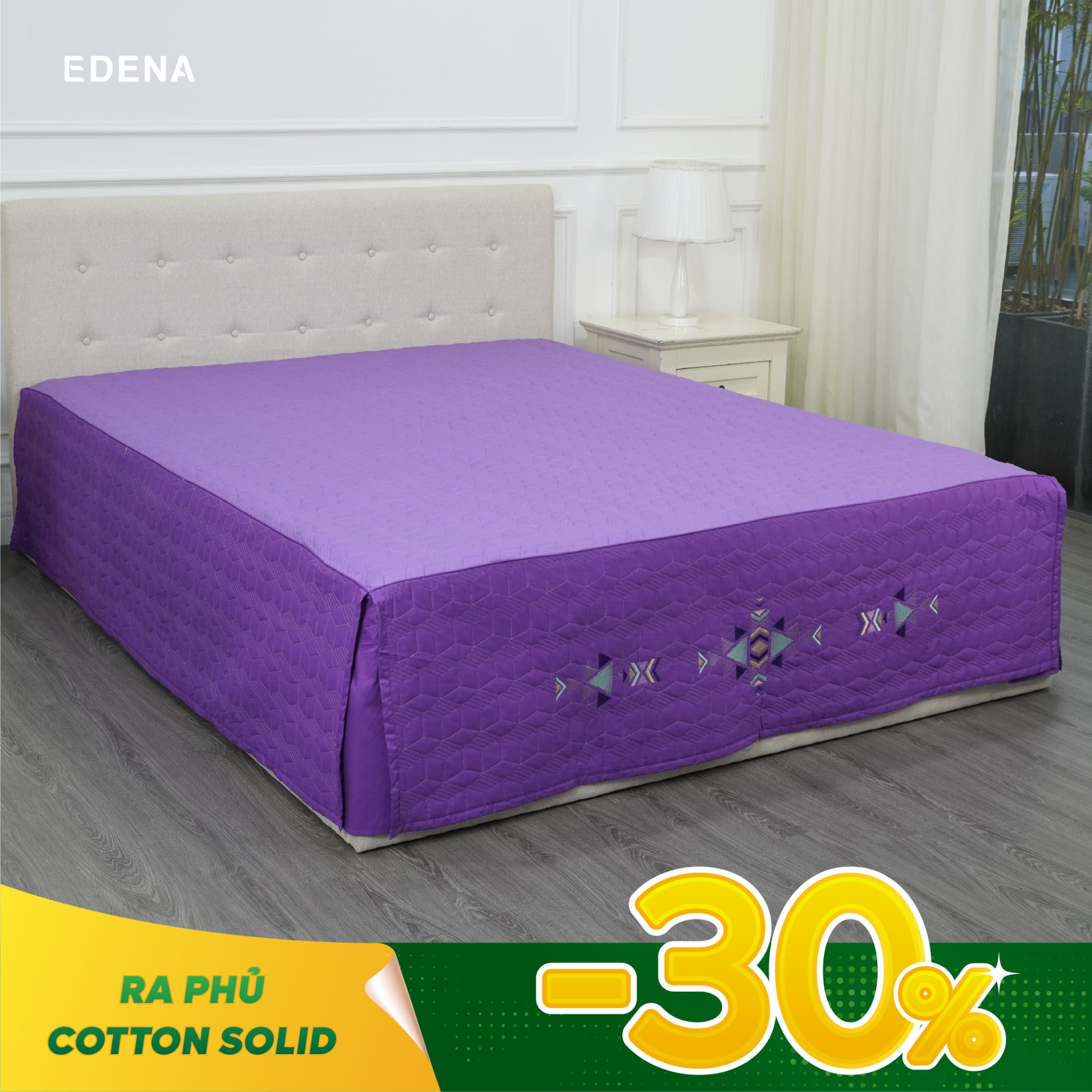 Ra Phủ Cotton Solid Edena