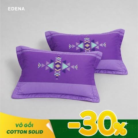 01 Vỏ Gối Cotton Solid Edena