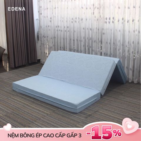 Nệm Bông Ép Cao Cấp Gấp 3 Edena