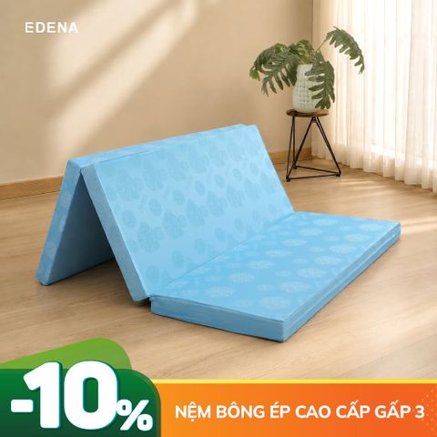 Nệm Bông Ép Cao Cấp Gấp 3 Edena
