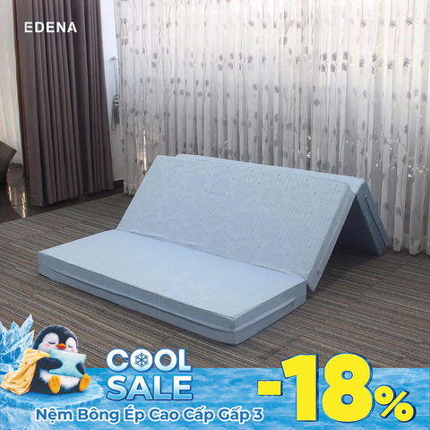 Nệm Bông Ép Cao Cấp Gấp 3 Edena