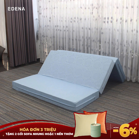 Nệm Bông Ép Cao Cấp Gấp 3 Edena