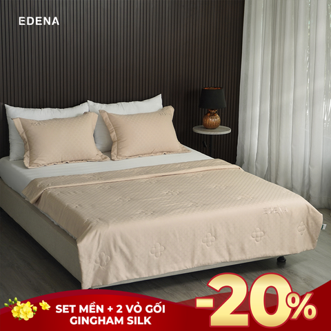 Set mền + 2 vỏ gối Gingham Silk
