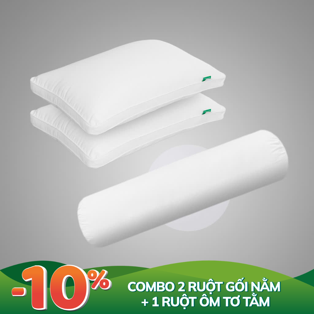 Combo gối Tơ Tằm (2 gối nằm + 1 gối ôm)