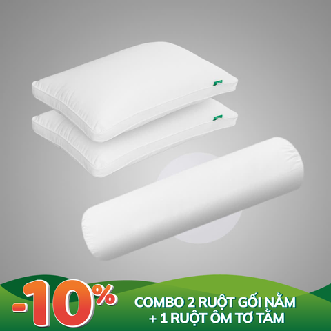 Combo gối Tơ Tằm (2 gối nằm + 1 gối ôm)