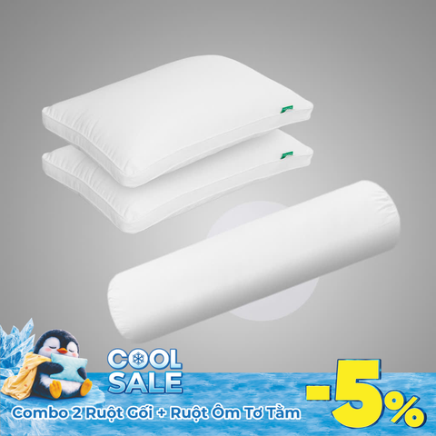 Combo gối Tơ Tằm (2 gối nằm + 1 gối ôm)