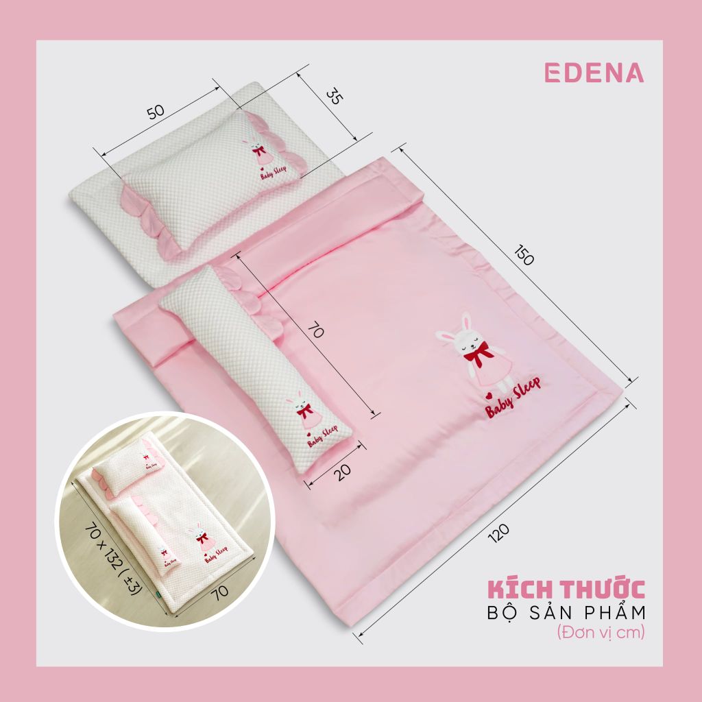 Bộ Nệm Trẻ Em Baby Sleep Edena