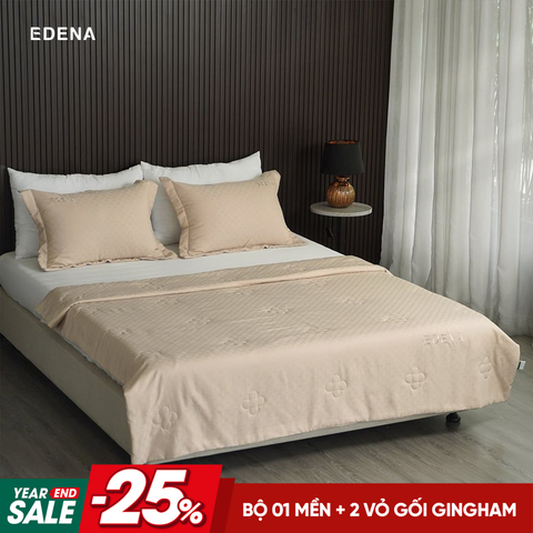 Set mền + 2 vỏ gối Gingham Silk