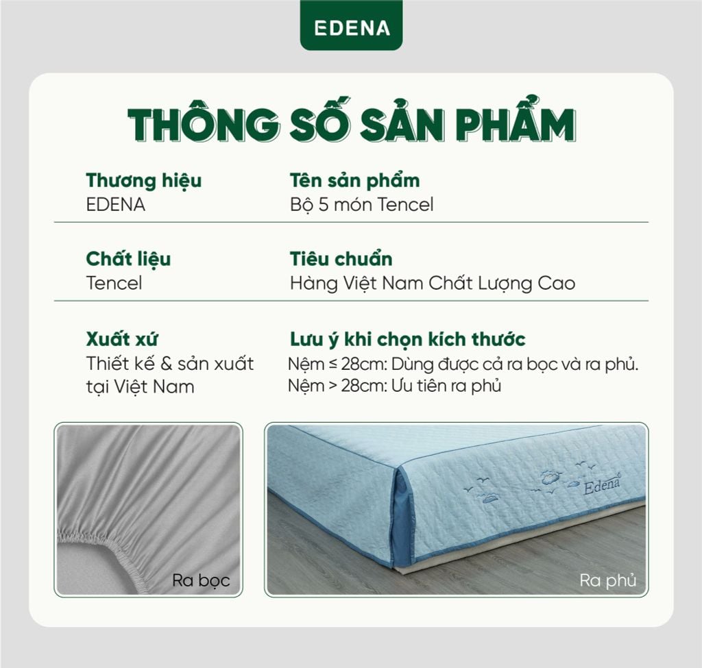 Bộ Ra Edena Tencel A714