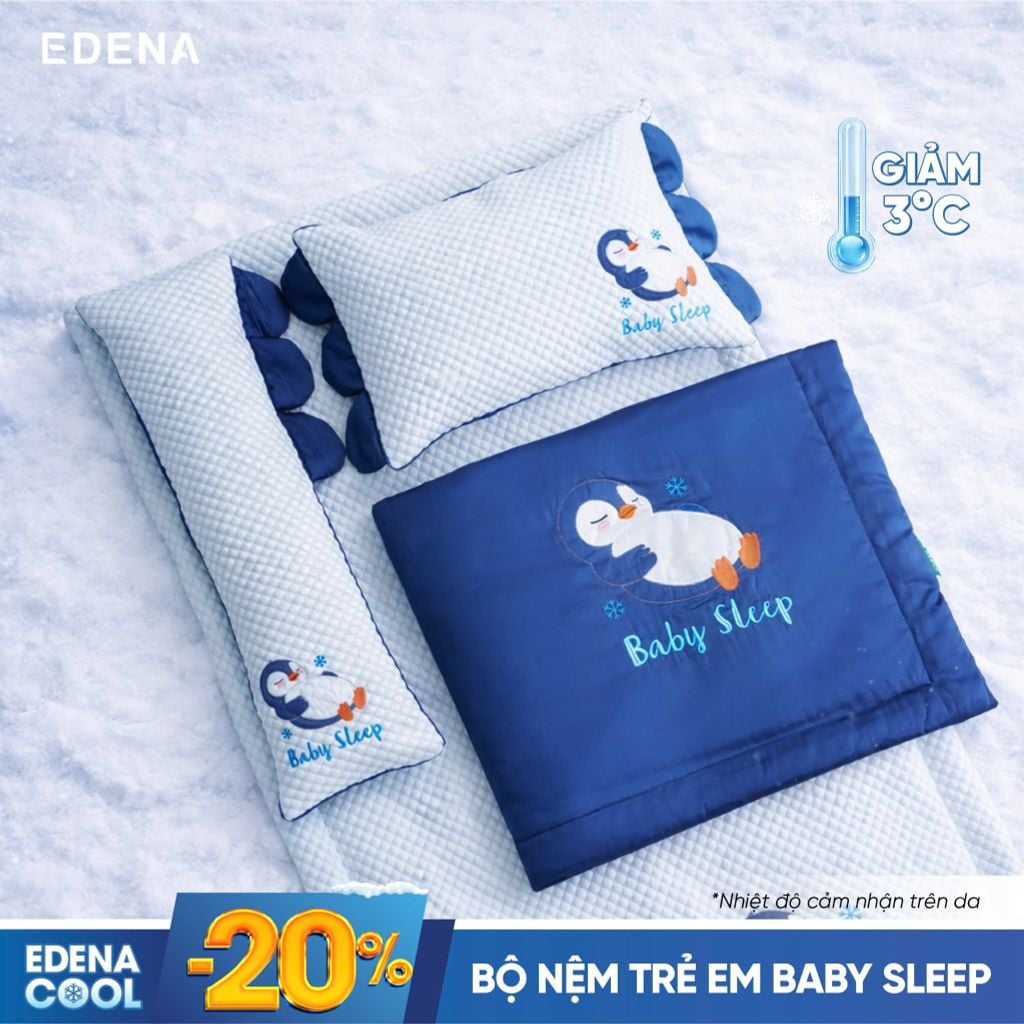 Bộ Nệm Trẻ Em Baby Sleep Edena