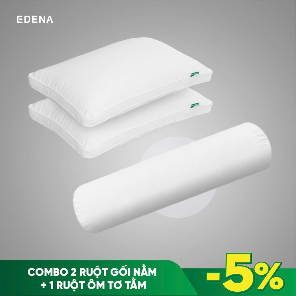 Combo gối Tơ Tằm (2 gối nằm + 1 gối ôm)