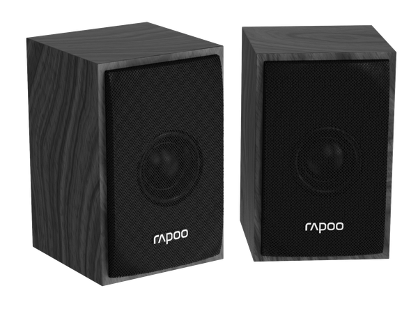 LOA RAPOO A81 MÀU XÁM ĐEN - 6W | THIẾT KẾ GỖ