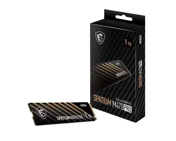 SSD MSI 1TB M470 PRO SPATIUM - 3D NAND M.2 NVMe PCIe Gen4 x4