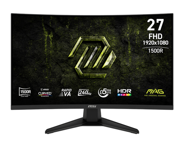MÀN HÌNH MSI MAG 275CF X24 27'' Rapid VA 240Hz 0.5MS CONG CHUYÊN GAME