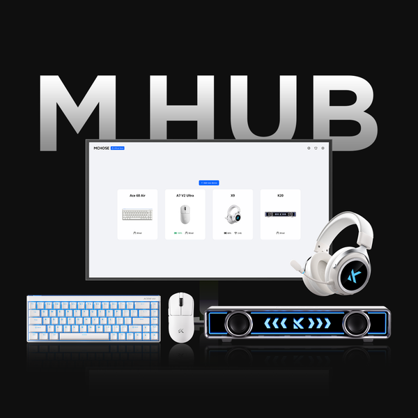 Chuột MCHOSE A7 V2 Ultra Gaming Wireless White 3 Modes