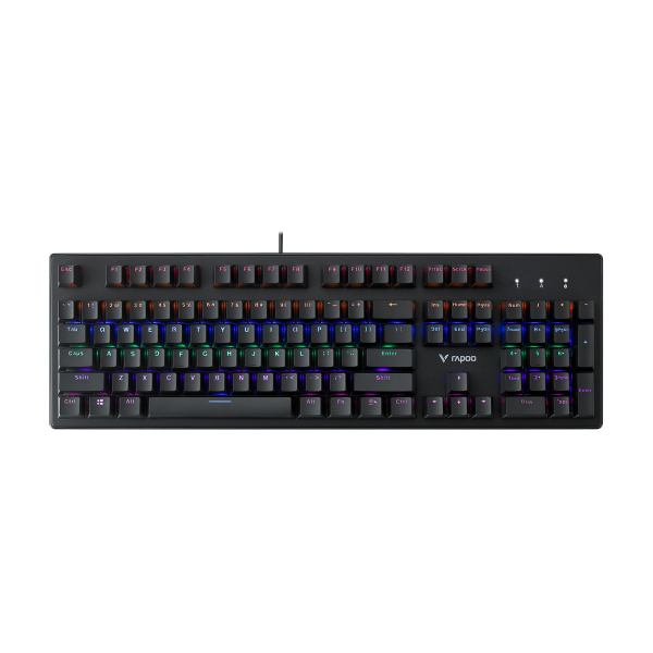 Bàn Phím Cơ Rapoo V510 Black Led Rainbow Blue Switch