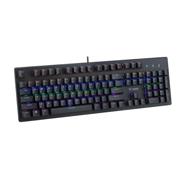 Bàn Phím Cơ Rapoo V510 Black Led Rainbow Blue Switch