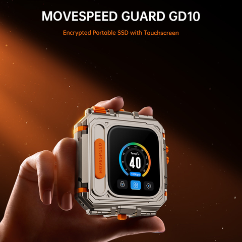 Ổ cứng di động SSD Movespeed GD10 | 1TB | 1050MB/s | Màn hình cảm ứng | Vỏ bảo vệ