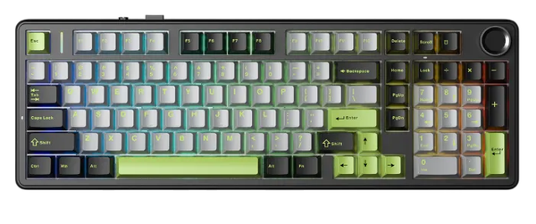 Bàn Phím Cơ AULA F99 PRO (Đen + Xám + Xanh lá/ Grey Wood V3 switch)