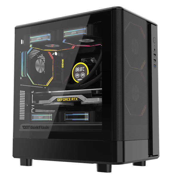 Case DarkFlash DB330M M-ATX | Mặt lưới, đen