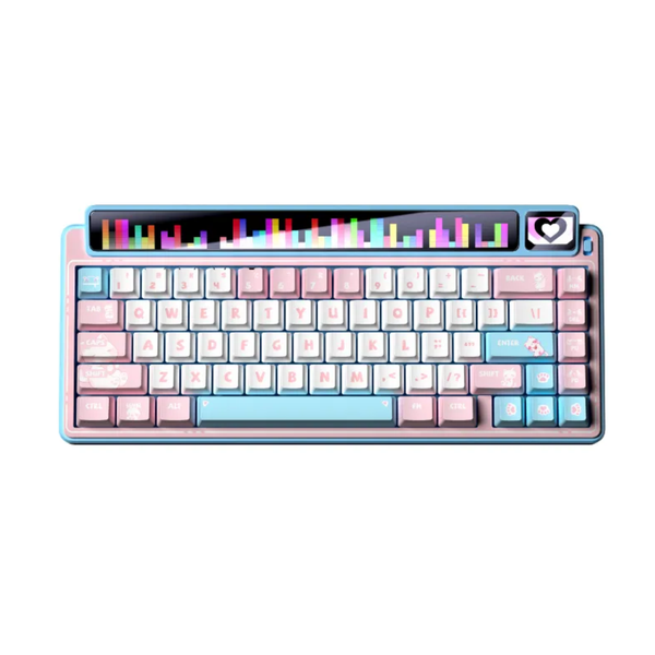 Bàn Phím Cơ Leobog AMG65 Tri Mode (Hồng Trắng Xanh/Jadeite switch)