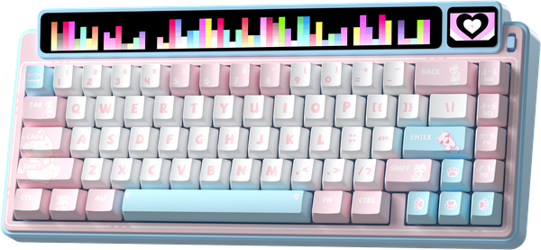 Bàn Phím Cơ Leobog AMG65 Tri Mode (Hồng Trắng Xanh/Jadeite switch)