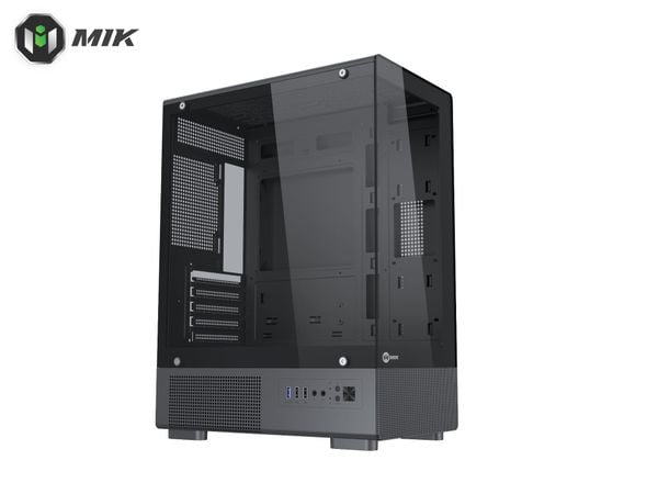Case MIK H3 Hồ Cá M-ATX/ITX Kính Cường Lực Black (No Fan)