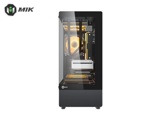 Case MIK H3 Hồ Cá M-ATX/ITX Kính Cường Lực Black (No Fan)