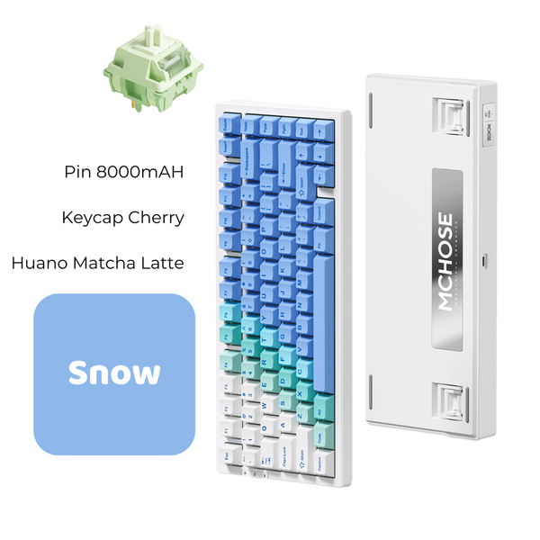 Bàn Phím Cơ MCHOSE G75 Pro - Arctic Snow - 3 Modes
