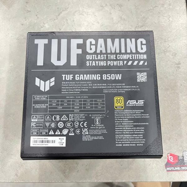 NGUỒN ASUS 850W TUF Gaming 850G 80 Plus Gold QSD BH HÃNG T1/2036